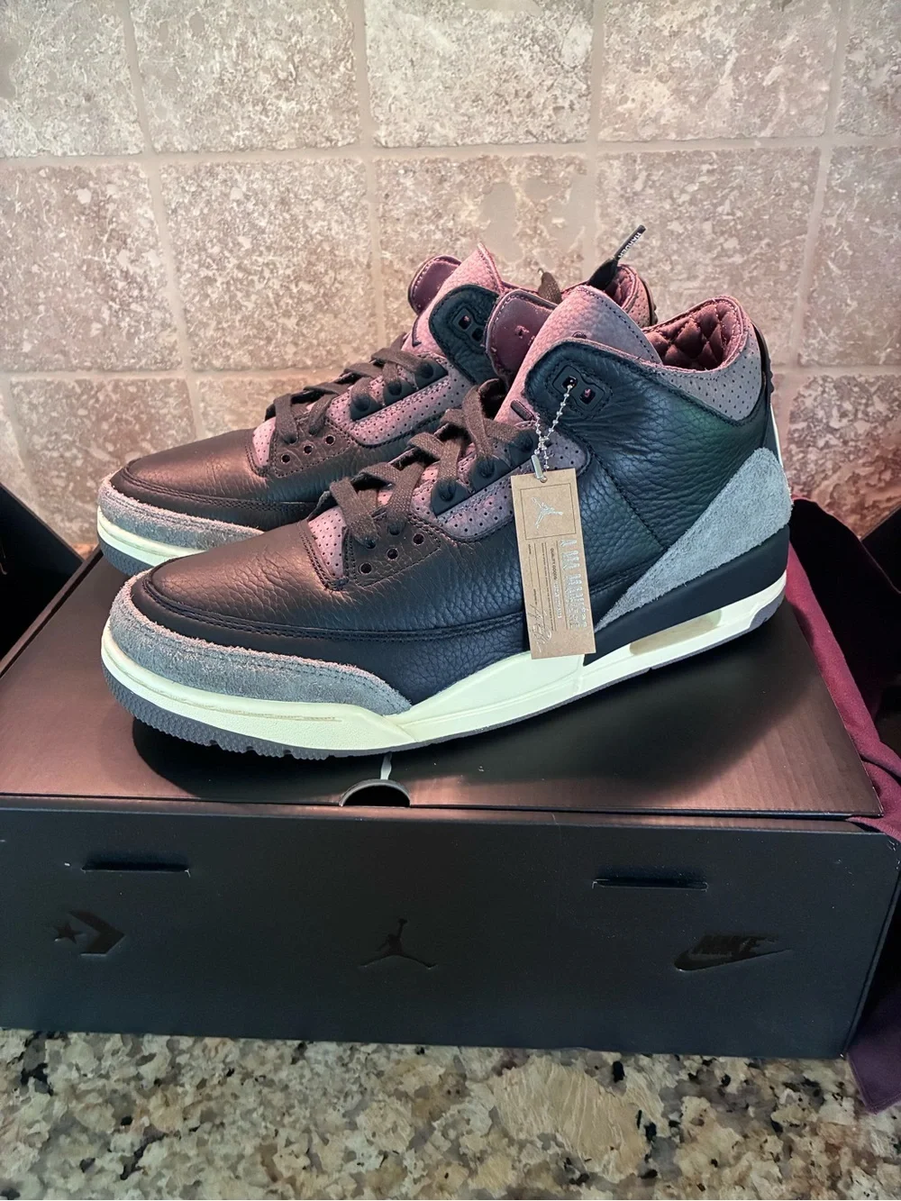 NWT Air Jordan 3 x A Ma Maniére Shoes Size M10.5 — Includes Bonus White Laces